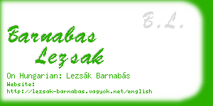 barnabas lezsak business card